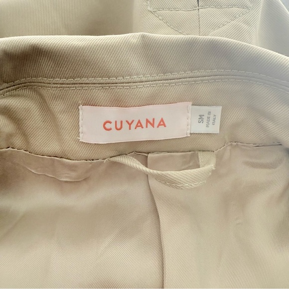 Cuyana Original Classic Belted Khaki Trench Coat Sz S / M Made in Italy - Picture 13 of 14